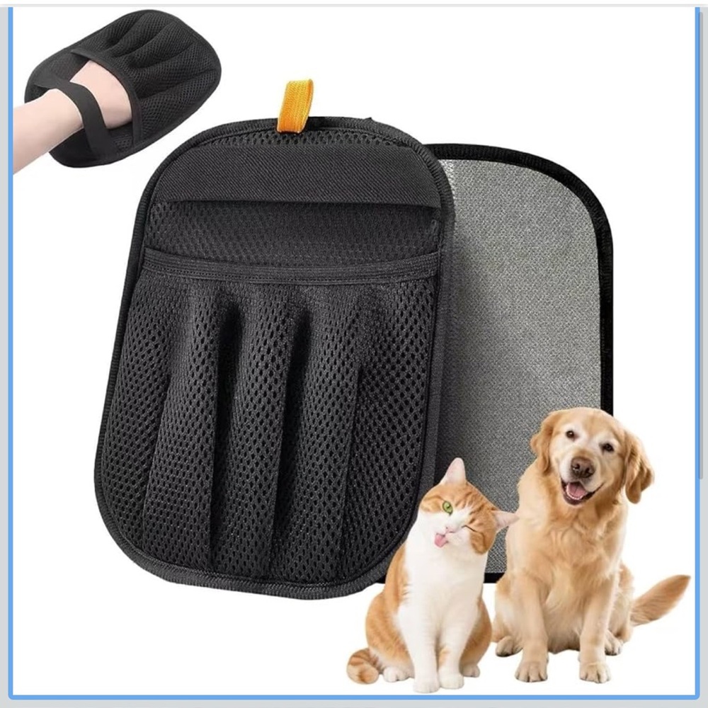 Black Pet Grooming Glove